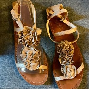 COACH GOLD SANDALS SZ. 9.5